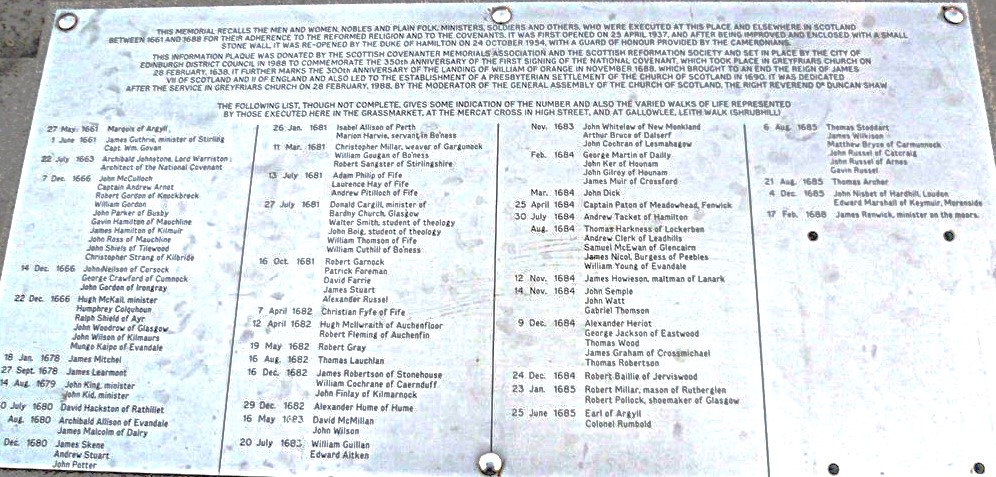 Plaque Grassmarket